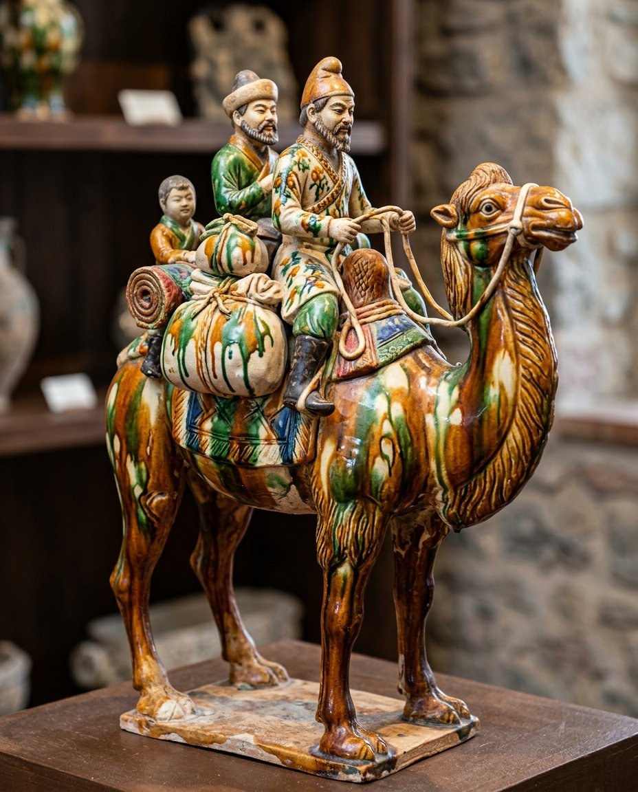 Tang dynasty tri-color earthenware