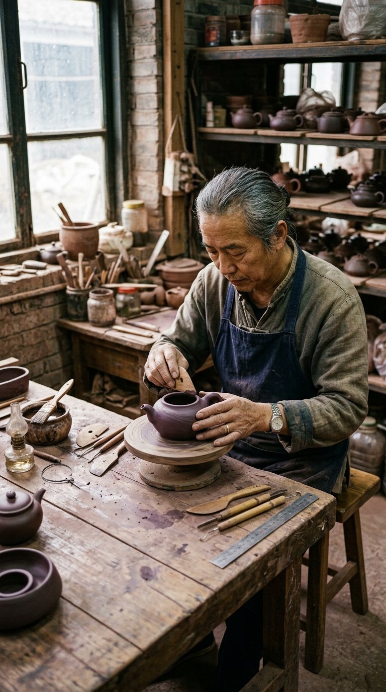 Yixing zisha teapot craftsmanship
