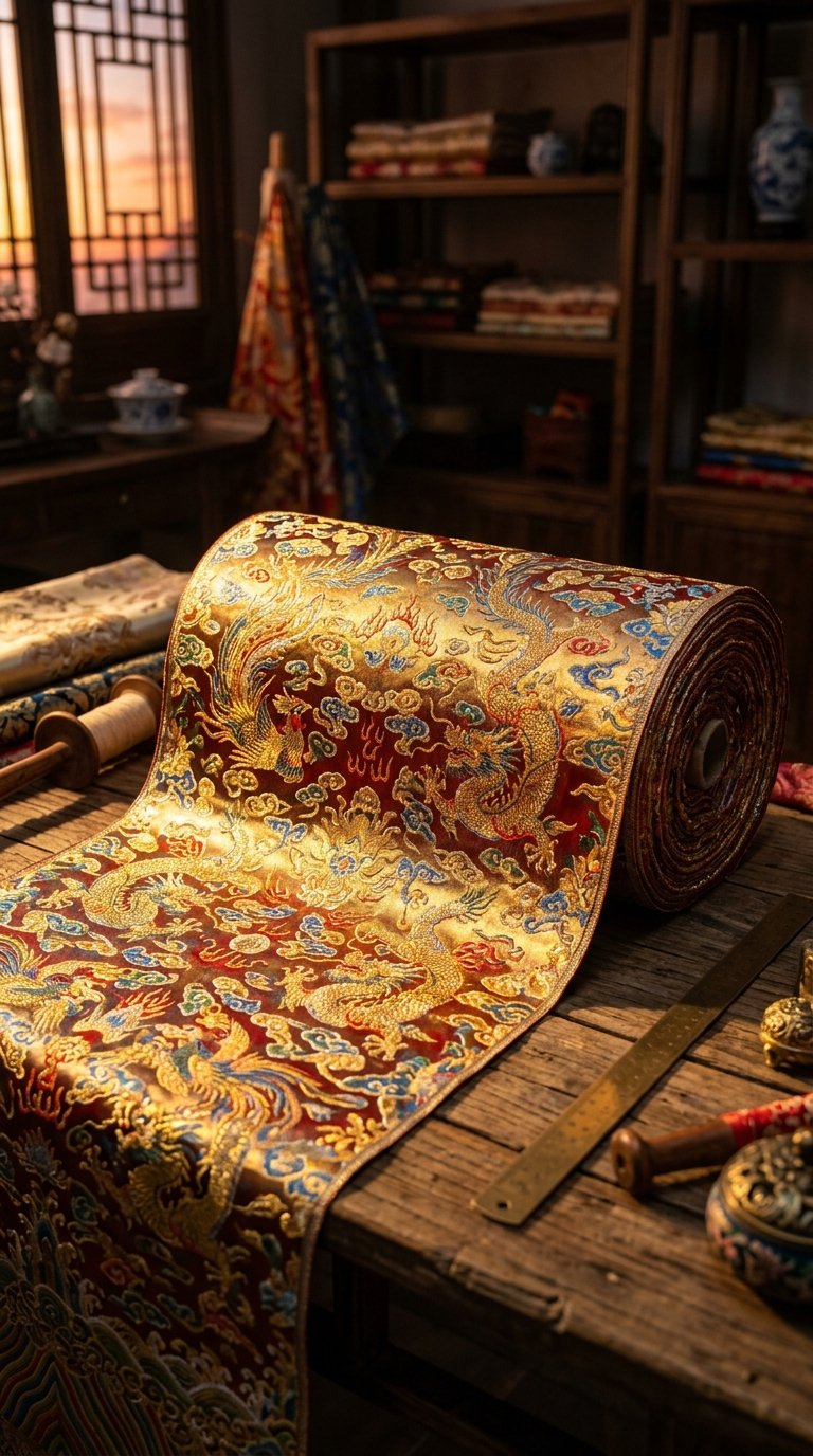 Chinese silk weaving and Yunjin brocade